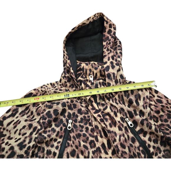Kelyna Paris Womens Animal Print Raincoat with Detachable Hood Size Large - Picture 9 of 14